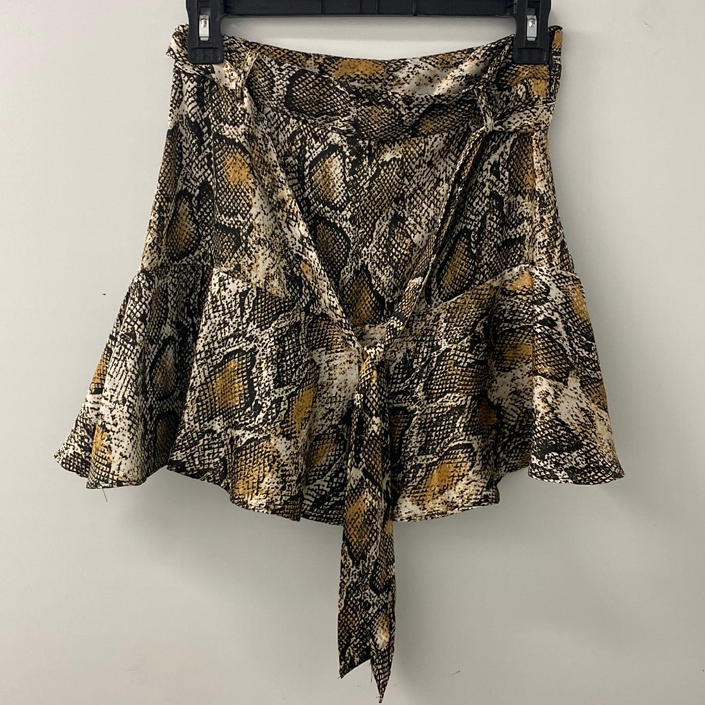 Zara Snakeskin Mini Skort